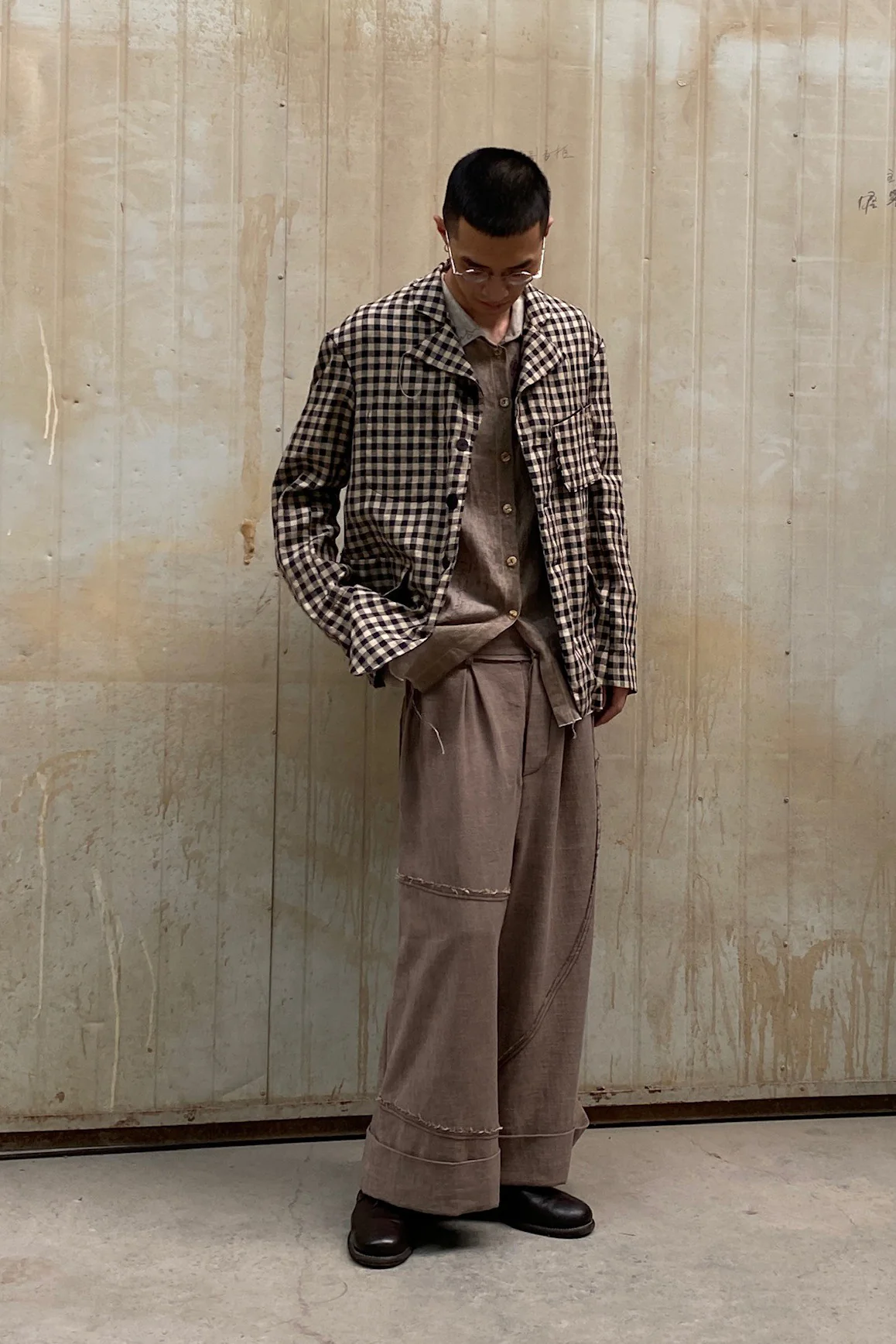 Peng Tai Linen check jacket M21019 - Image 7