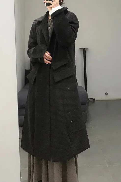 Pengtai M024 wool plaid coat - Image 7