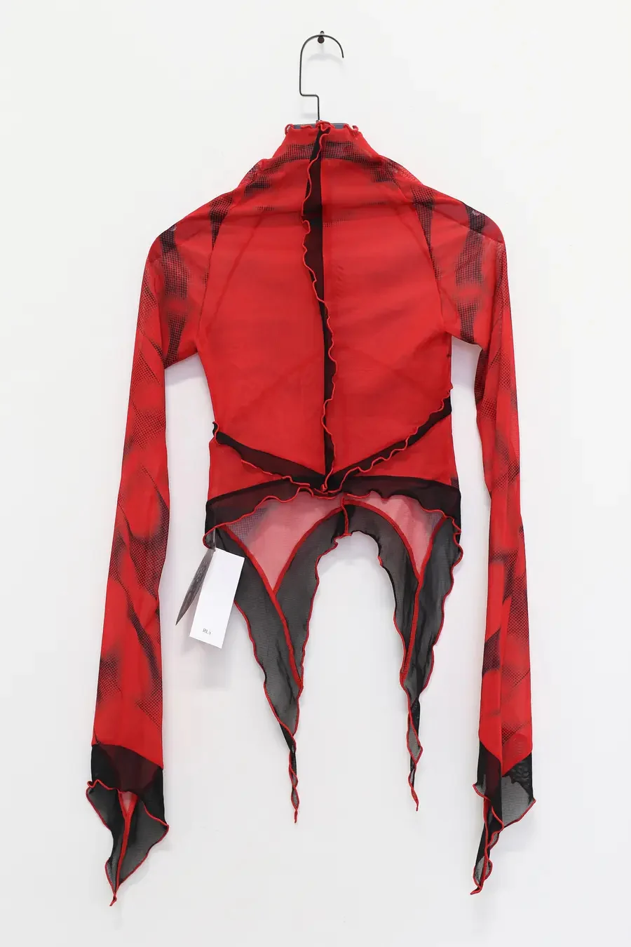 RUI mesh long-sleeved top RSS24WV05 Rubyw/Print red/print - Image 4