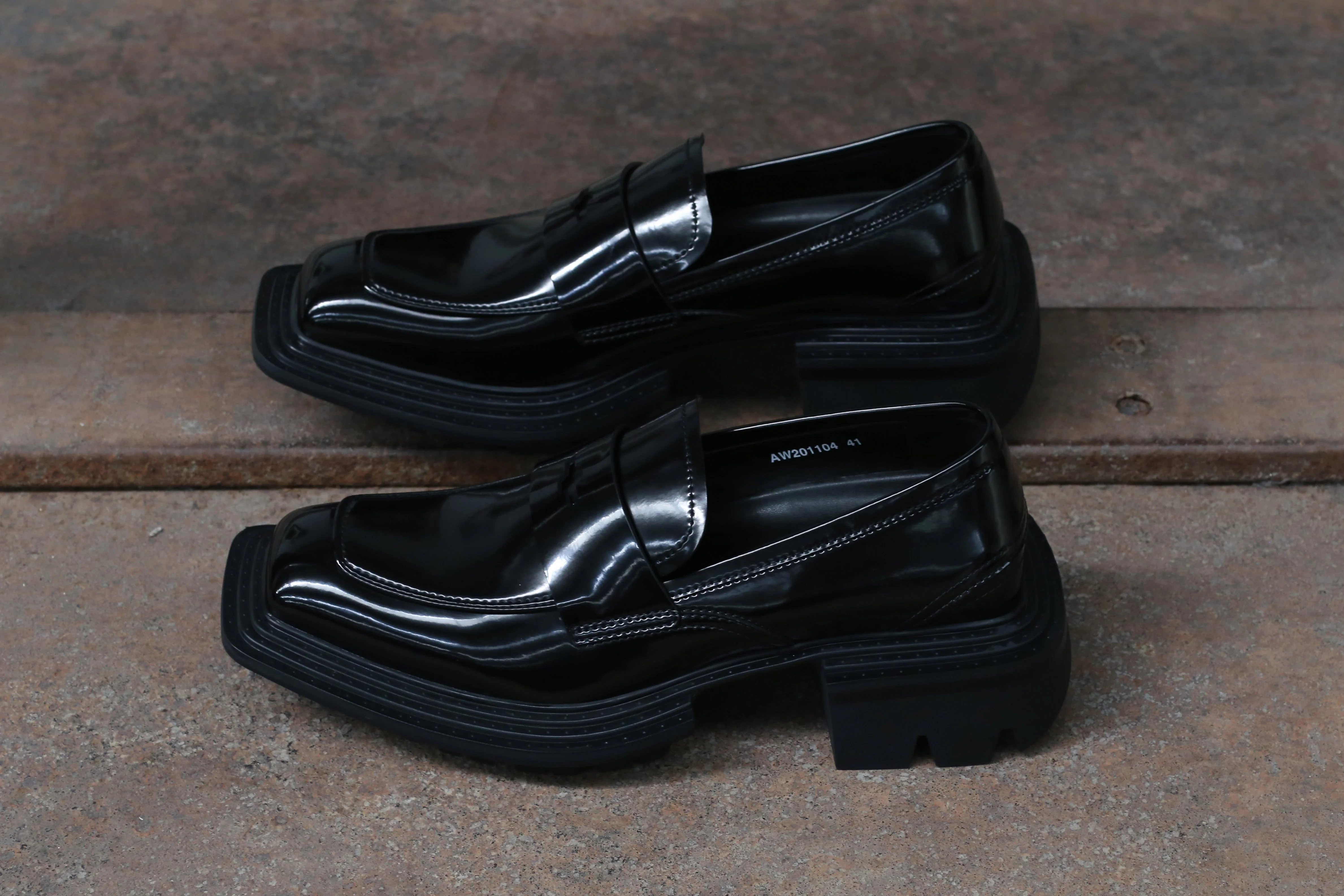 untitlab black non-slip derby shoes AW201104 PU3 - Image 2