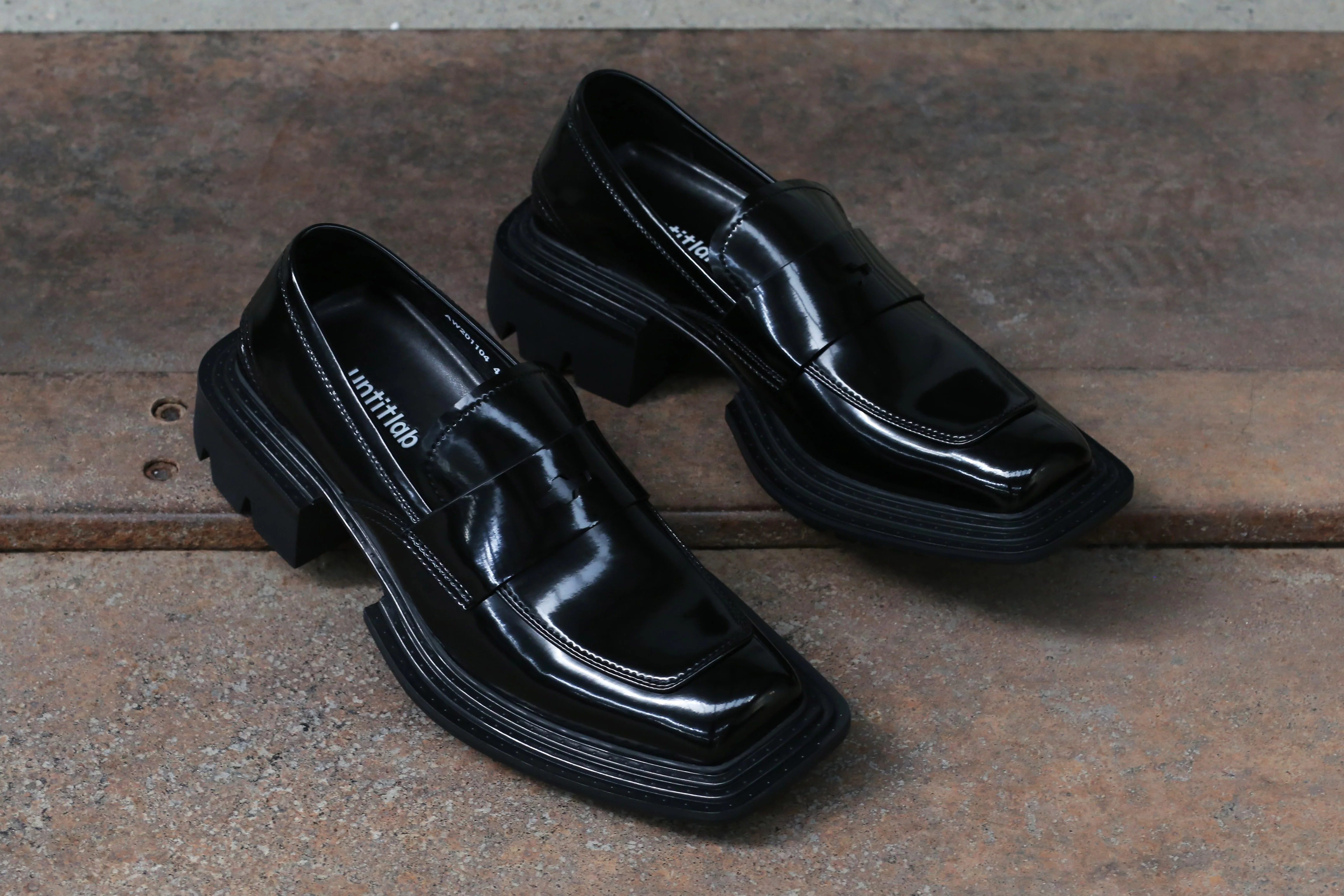 untitlab black non-slip derby shoes AW201104 PU3 - Image 5