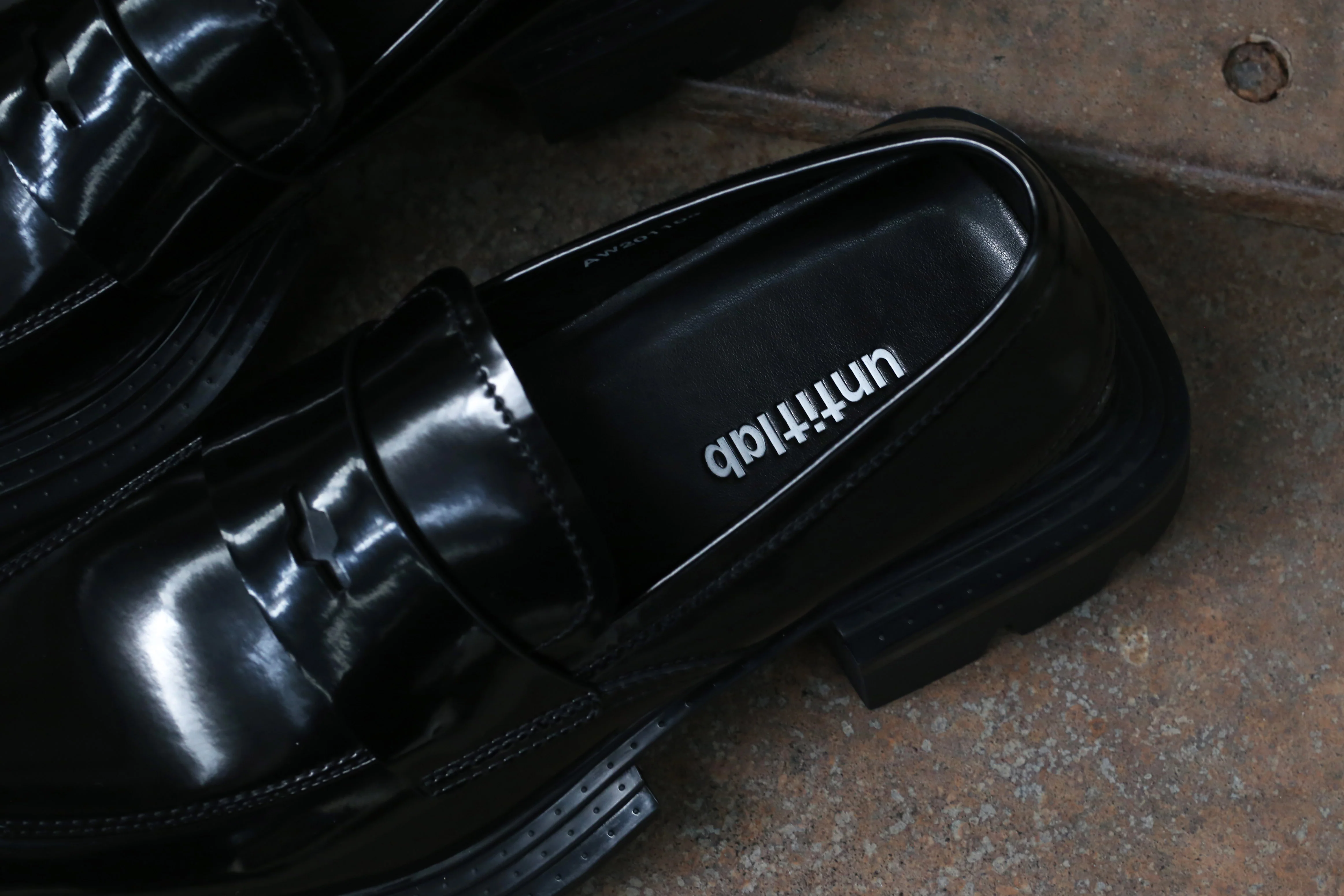 untitlab black non-slip derby shoes AW201104 PU3 - Image 6