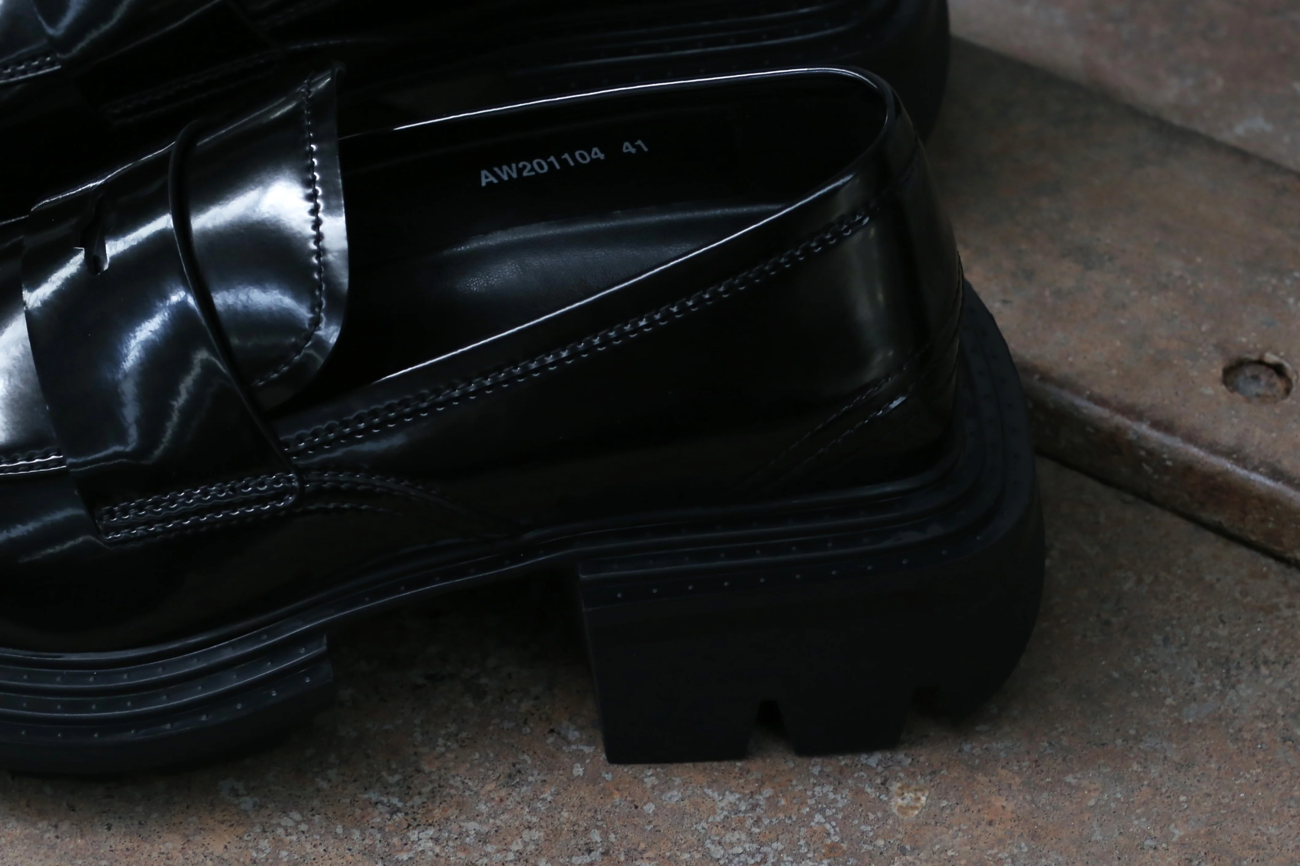 untitlab black non-slip derby shoes AW201104 PU3 - Image 8